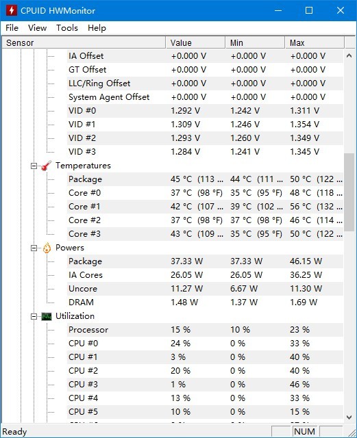 HWMonitor(电脑CPU监测软件)