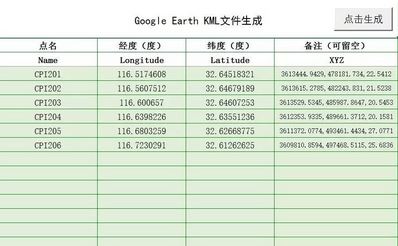 Google Earth KML文件生成工具