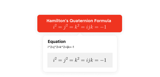 一个数学方程的界面展示