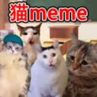 猫meme搞怪冒险logo图