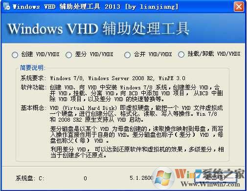 VHDX OneKey|Windows VHD VHDX辅助处理工具软件logo图