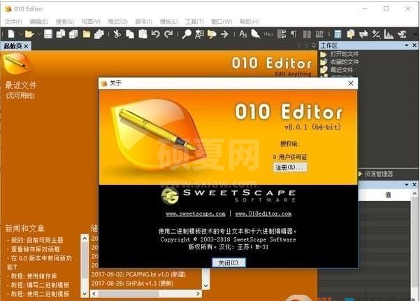 010Editor编辑器破解版|010Editor中文绿色版 v11.0汉化版