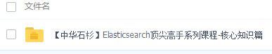 Elasticsearch顶尖高手系列视频教程(核心知识+高手进阶) 完整版