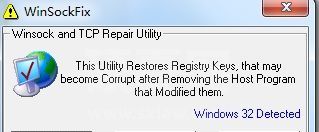 WinSockFix(TCP/IP修复工具) V1.2 绿色版