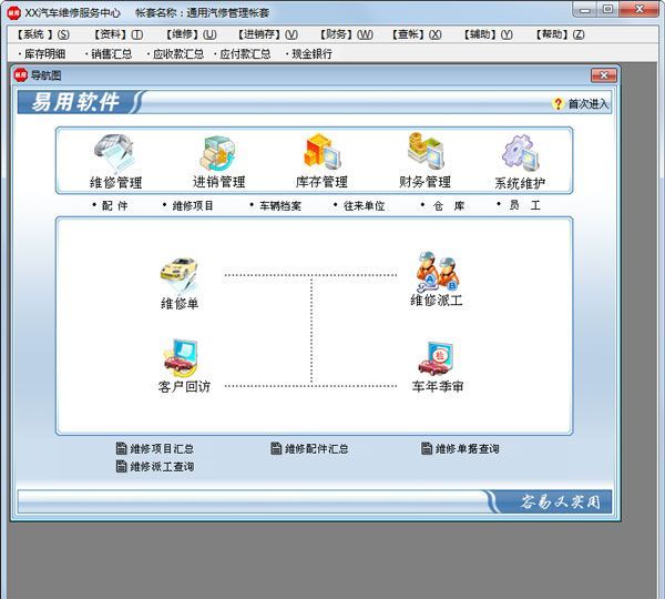 易用汽车维修管理系统