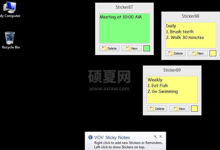 VovSoft Sticky Notes绿色版(桌面便签工具)