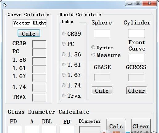 眼镜片光学计算器 v1.0绿色版