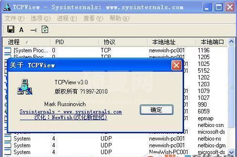 tcpview下载_TcpView（端口查看器）v3.05 汉化版