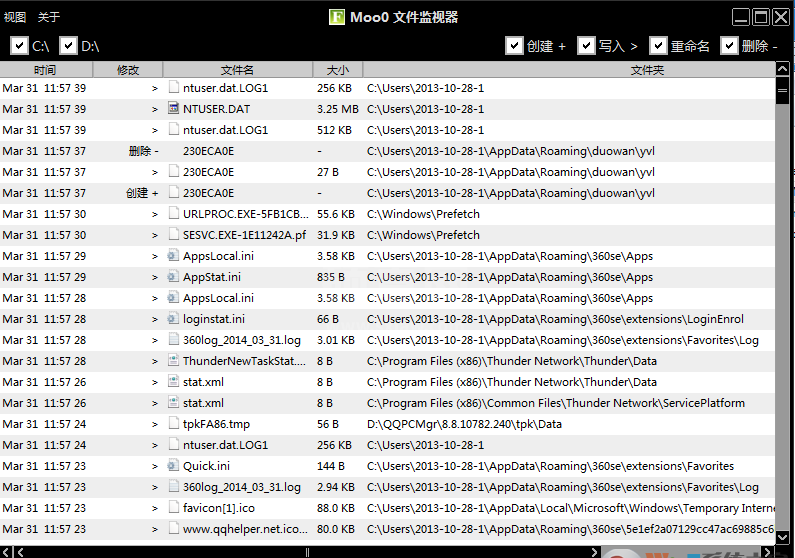 Moo0 FileMonitor(系统文件监视器) V1.11去广告绿色版