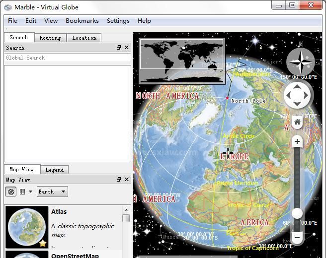 Marble电子地球仪