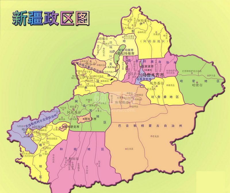 新疆地图全图高清版V2023