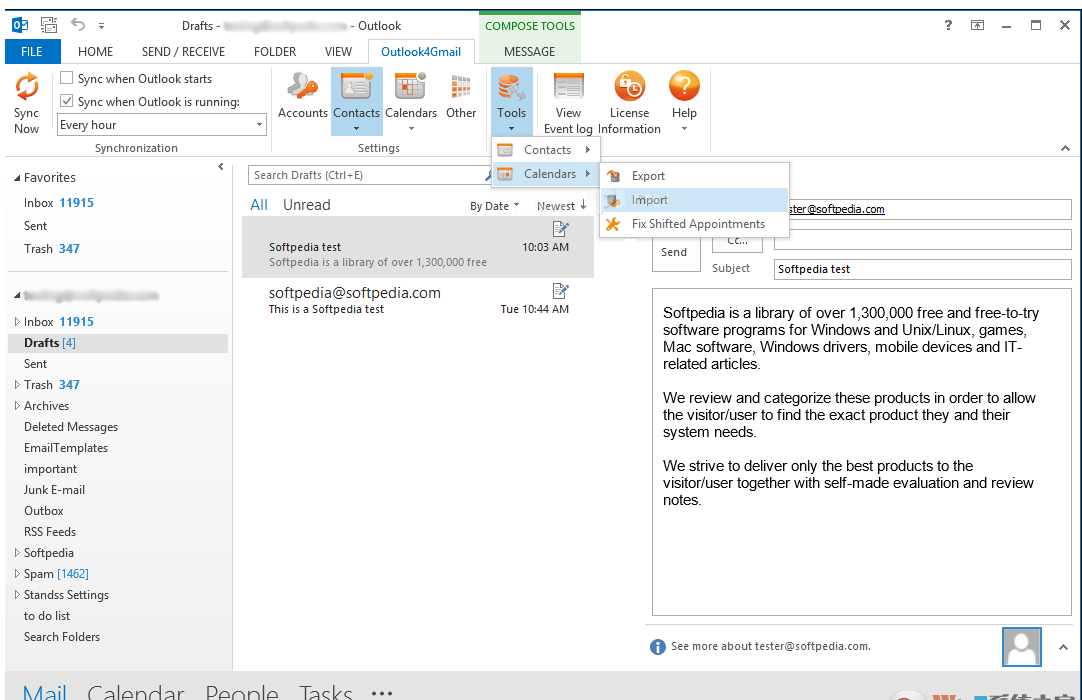 Outlook4Gmail邮件同步工具