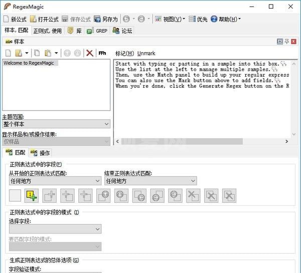 RegexMagic汉化版下载|正则表达式(规则表达式)生成软件 V2.6.0.8中文版