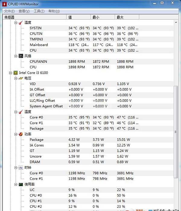 HWMonitor中文版_HWMonitor(电脑温度监控软件)绿色版