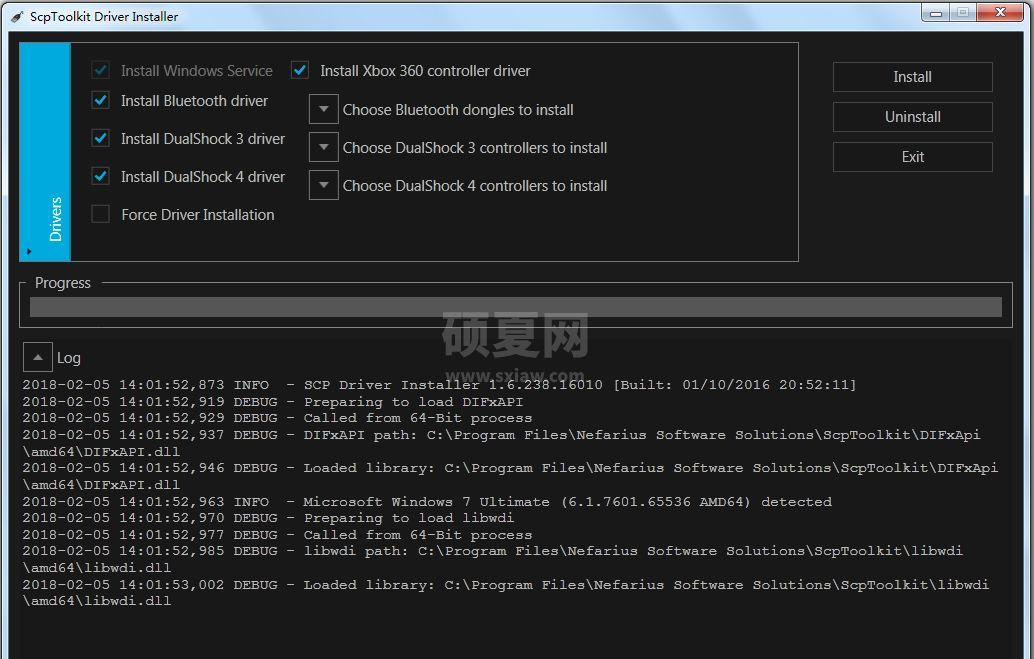 ScpToolkit(PS3手柄驱动支持win10破解版)